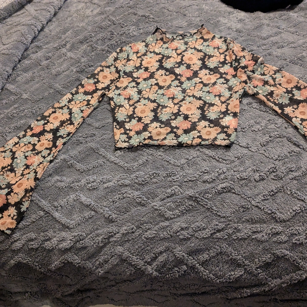 Floral Long Sleeve Women's Top
